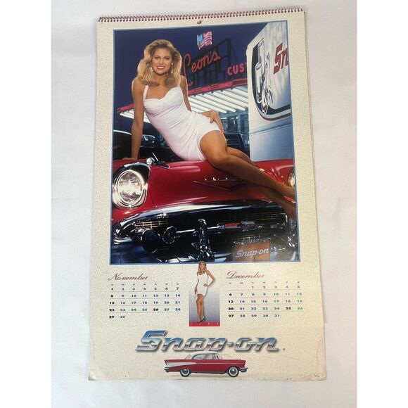 1992 Snap On Tools Collector's Calendar Pin Up Swimsuit Girls 22x13 - Picture 7 of 11
